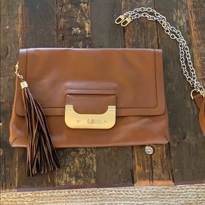DVF clutch/crossbody handbag . EUC Tan